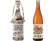 （左）自然郷純米酒（右）こんにちは料理酒